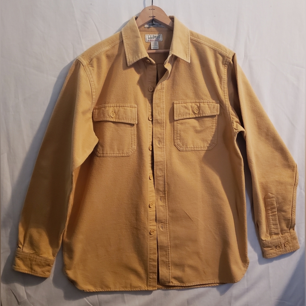 L.L.Bean Men"s Chamos Cloth Shirt Traditional Fit Long Sleeve Button Down Sz: M-